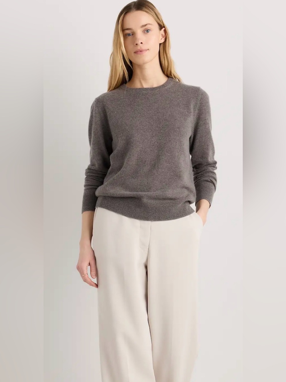 NWT Quince Mongolian Cashmere Crewneck Sweater, size small - Picture 3 of 11